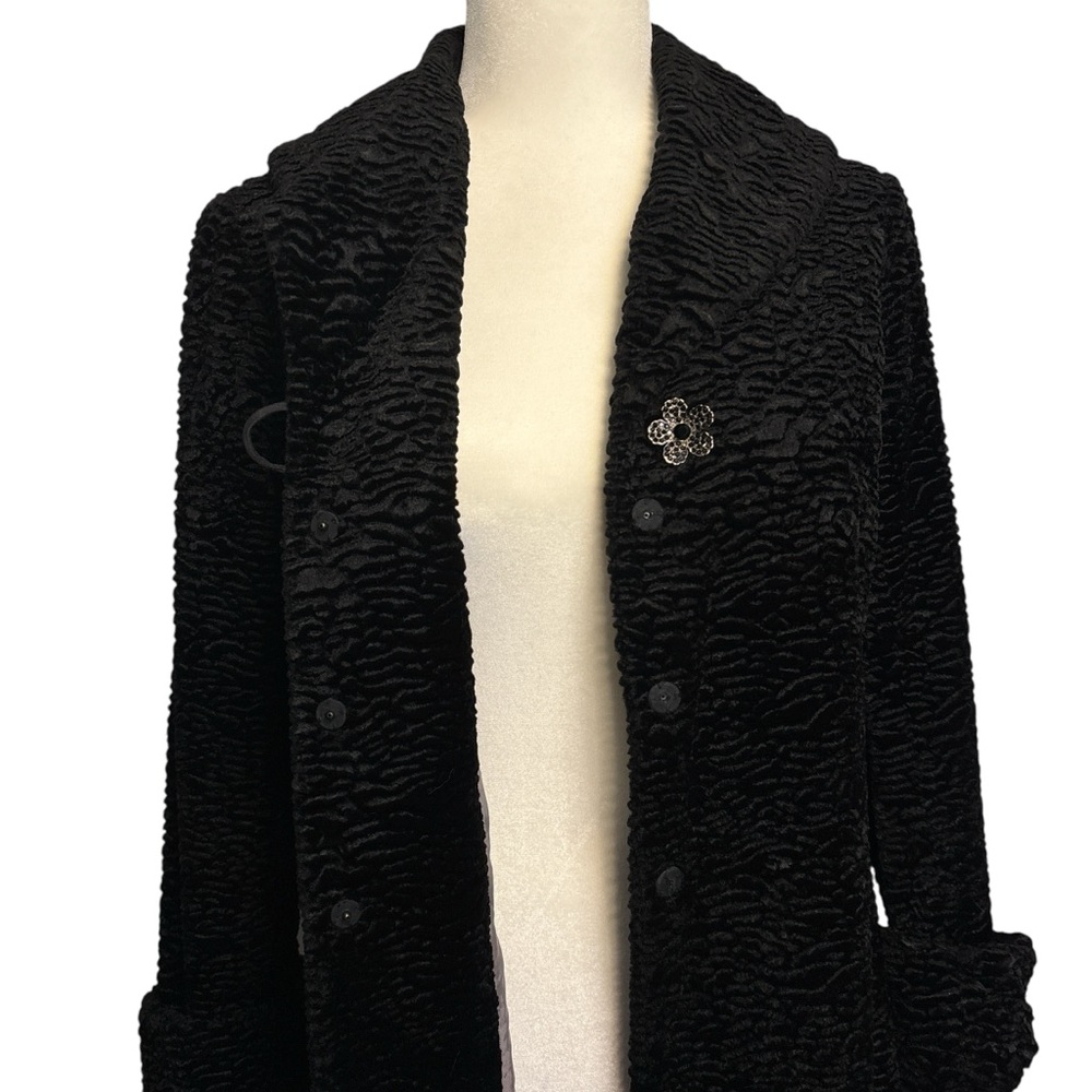 Anthropologie Odille Faux Persian Lamb Fur Coat - Picture 4 of 6